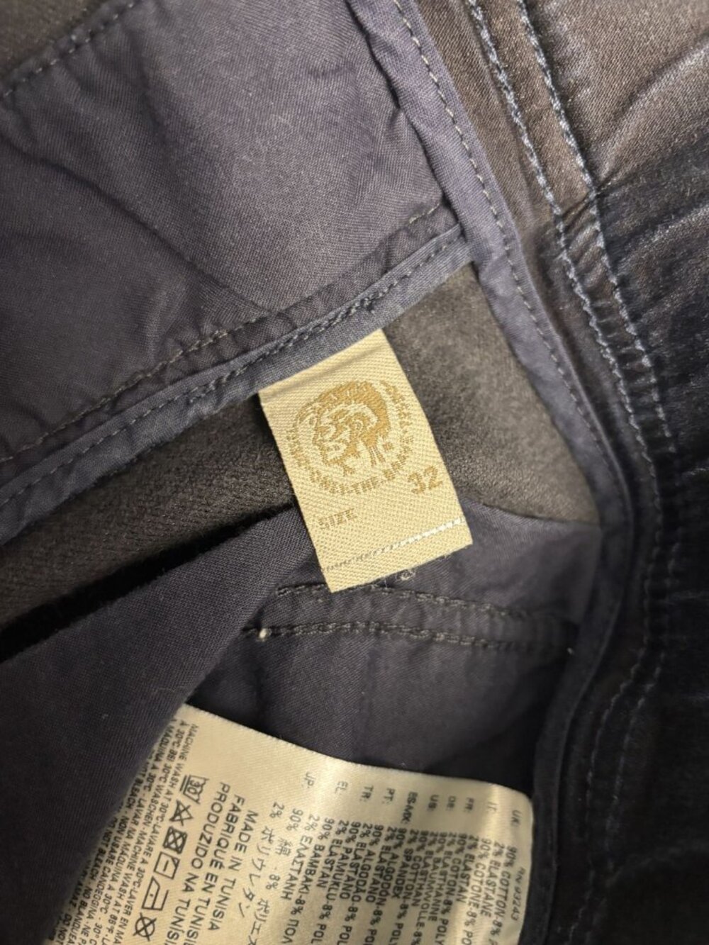 Diesel Krooley-NE Jogg Jeans W32 Dark Navy Stretch Denim - Picture 6 of 12